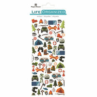 Paper House Productions - Life Organized Collection - Cardstock Stickers - Micro - Outdoors with Foil Accents