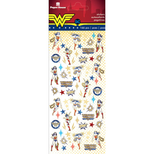 Paper House Productions - Cardstock Stickers - Micro - Wonder Woman with Foil Accents