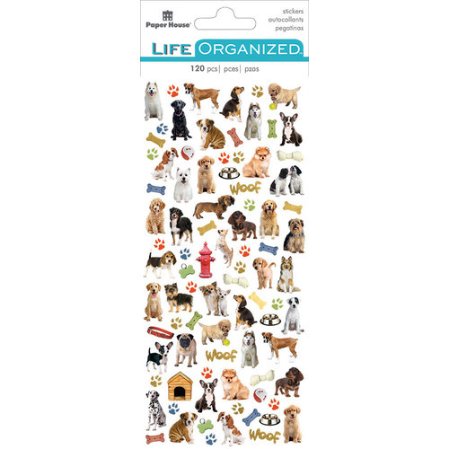 Paper House Productions - Cardstock Stickers - Micro - Dog with Foil Accents