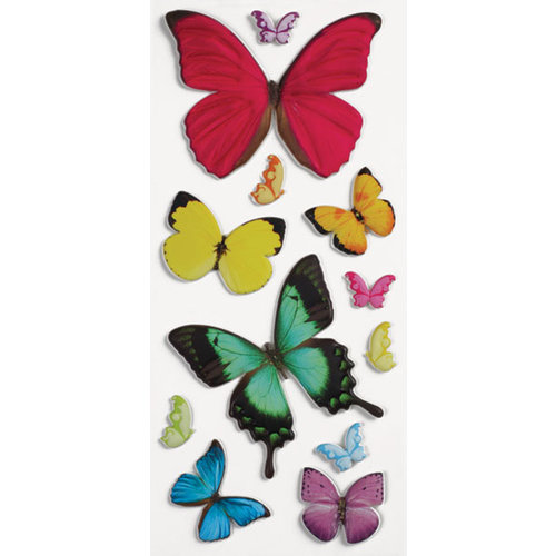 Paper House Productions - 3 Dimensional Puffy Stickers - Butterflies