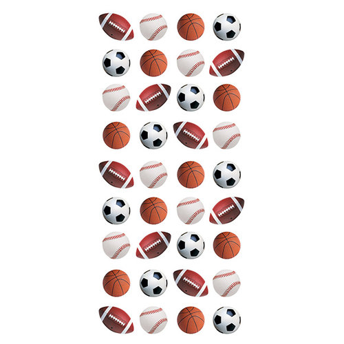 Paper House Productions - Puffy Stickers - Mini Mixed Sports Balls
