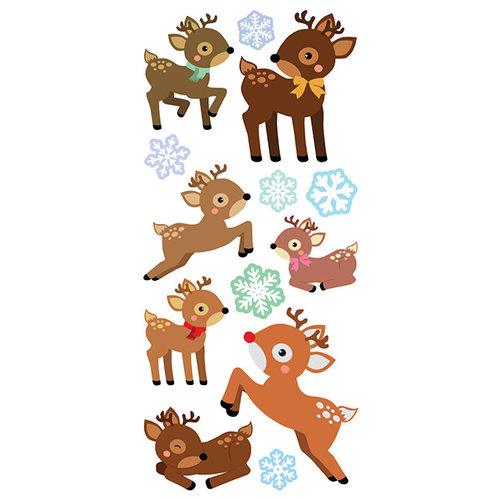 Paper House Productions - Christmas -Puffy Stickers - Reindeer