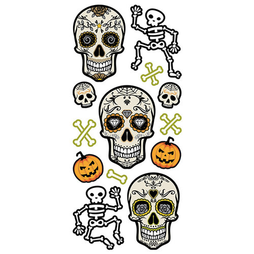 Paper House Productions - Halloween - Puffy Stickers - Skeletons