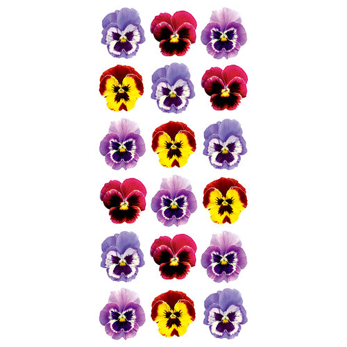 Paper House Productions - Puffy Stickers - Pansies