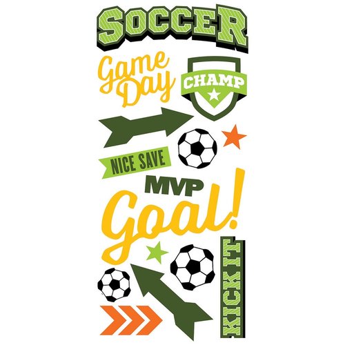 Paper House Productions - All Star Collection - Soccer - Puffy Stickers - Champ