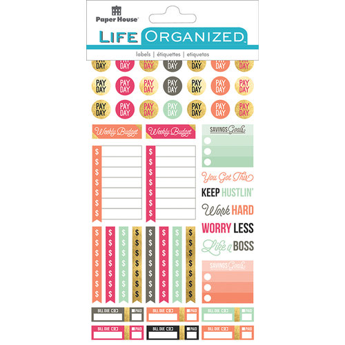 Paper House Productions - Cardstock Stickers - Planner - Budget