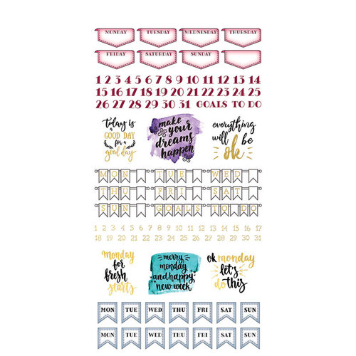 Paper House Productions - Life Organized Collection - Planner Stickers - Weekly with Foil Accents