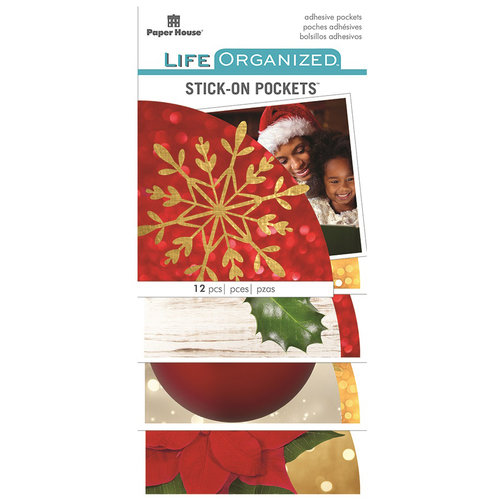 Paper House Productions - Life Organized Collection - Stick-On Pockets - Christmas