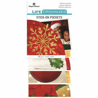 Paper House Productions - Life Organized Collection - Stick-On Pockets - Christmas