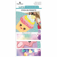 Paper House Productions - Life Organized Collection - Stick-On Pockets - Kawaii