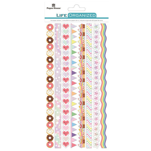 Paper House Productions - Life Organized Collection - Rice Paper Stickers - Borders - Kawaii