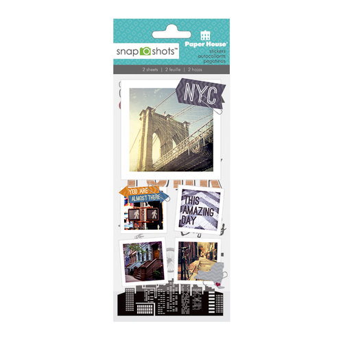 Paper House Productions - Snap Shots - Cardstock and Clear Stickers - New York City