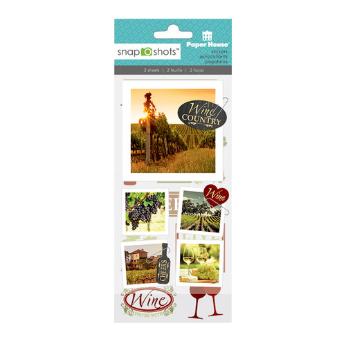 Paper House Productions - Snap Shots - Cardstock and Clear Stickers - Wine Country