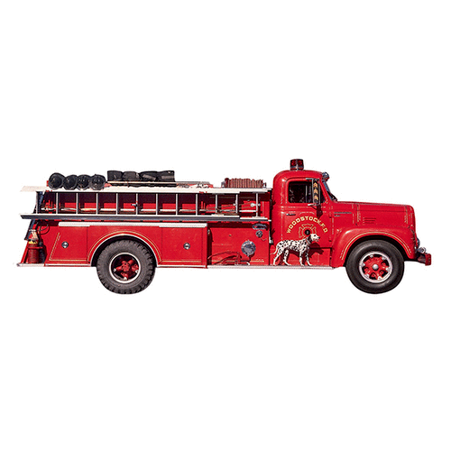 Paper House Productions - 3 Dimensional Cardstock Stickers with Foil Accents - Fire Truck