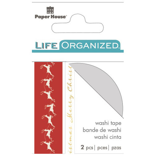 Paper House Productions - Life Organized Collection - Washi Stickers - Christmas with Foil Accents