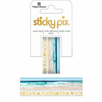 Paper House Productions - StickyPix - Washi Tape - Beach Panorama with Foil Accents