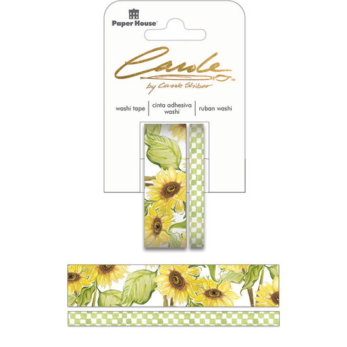 Paper House Productions - StickyPix - Washi Tape - Sunflower with Foil Accents