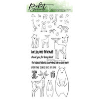 Picket Fence Studios - Clear Photopolymer Stamps - Forest Critters Stopping By To Say Hey