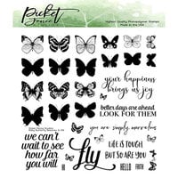 Picket Fence Studios - Clear Photopolymer Stamps - Baby Butterfly Beauties