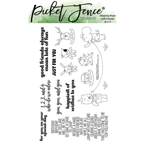 Picket Fence Studios - Clear Photopolymer Stamps - Skipping Rope With Friends
