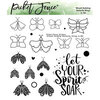 Picket Fence Studios - Clear Photopolymer Stamps - Wreath Building - Butterfly Wings