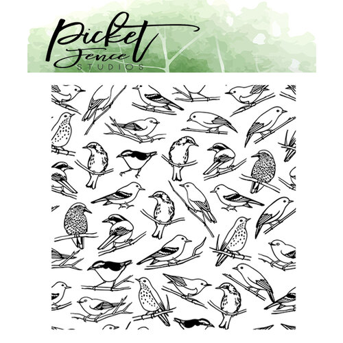 Picket Fence Studios - Clear Photopolymer Stamps - Collage of Birds