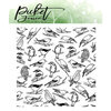 Picket Fence Studios - Clear Photopolymer Stamps - Collage of Birds