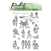 Picket Fence Studios - Clear Photopolymer Stamps - Winter Scene Building People