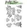 Picket Fence Studios - Clear Photopolymer Stamps - Tree Stumps And Fire