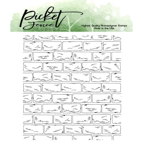 Picket Fence Studios - Clear Photopolymer Stamps - Scene Building - Brick Wall