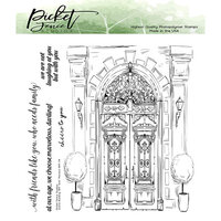 Picket Fence Studios - Clear Photopolymer Stamps - Scene Building - BFF Girls' Mansion