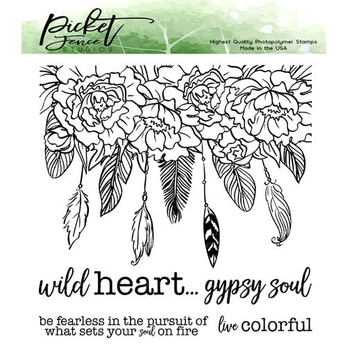 Picket Fence Studios - Clear Photopolymer Stamps - Wild Heart Gypsy Soul