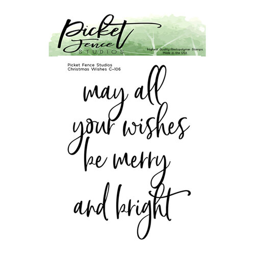 Picket Fence Studios - Clear Photopolymer Stamps - Christmas Wishes