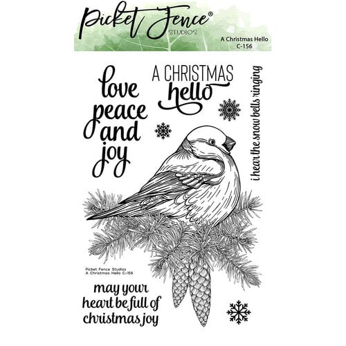 Picket Fence Studios - Clear Photopolymer Stamps - A Christmas Hello