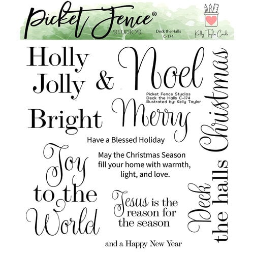 Picket Fence Studios - Clear Photopolymer Stamps - Deck the Halls