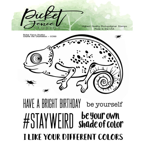 Picket Fence Studios - Clear Photopolymer Stamps - Charlie The Chameleon