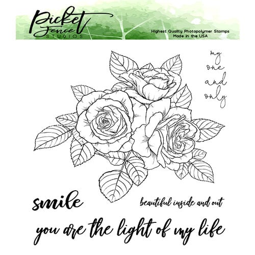 Picket Fence Studios - Clear Photopolymer Stamps - Rose Bouquet