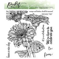Picket Fence Studios - Clear Photopolymer Stamps - Wild Daisies