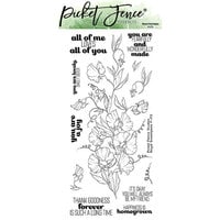 Picket Fence Studios - Clear Photopolymer Stamps - Royal Sweetpeas