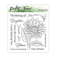 Picket Fence Studios - Clear Photopolymer Stamps - Brighter Days Gerbera Daisy