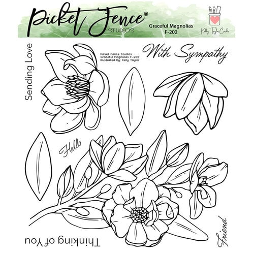 Picket Fence Studios - Clear Photopolymer Stamps - Graceful Magnolias