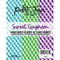 Picket Fence Studios - Fabulously Glossy A2 Card Fronts - Sweet Gingham
