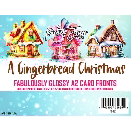 Picket Fence Studios - Fabulously Glossy A2 Card Fronts - A Gingerbread Christmas