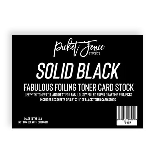 Picket Fence Studios - Fabulous Foiling Toner - Card Stock - Solid Black