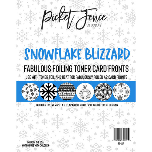 Picket Fence Studios - Fabulous Foiling Toner - Card Fronts - Snowflake Blizzard