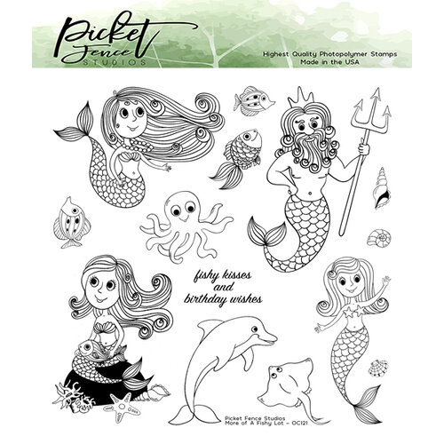 Picket Fence Studios - Clear Photopolymer Stamps - More of a Fishy Lot
