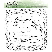 Picket Fence Studios - Clear Photopolymer Stamps - School Of Fish