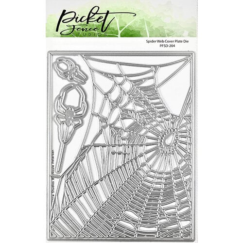Picket Fence Studios - Halloween - Dies - Spider Web Cover Plate