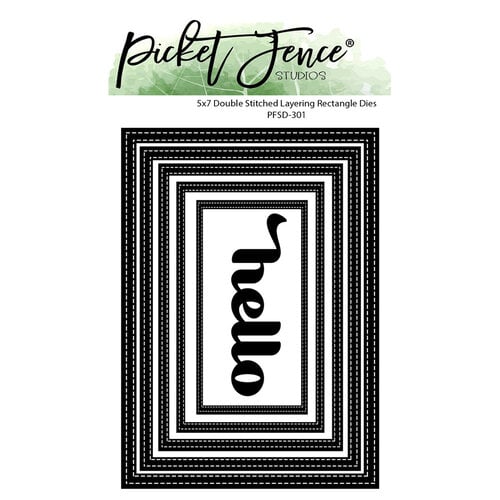 Picket Fence Studios - Dies - Double Stitched Layering Rectangle
