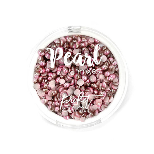 Picket Fence Studios - Gradient Flatback Pearls - True Pink and Milk Brown Chocolate